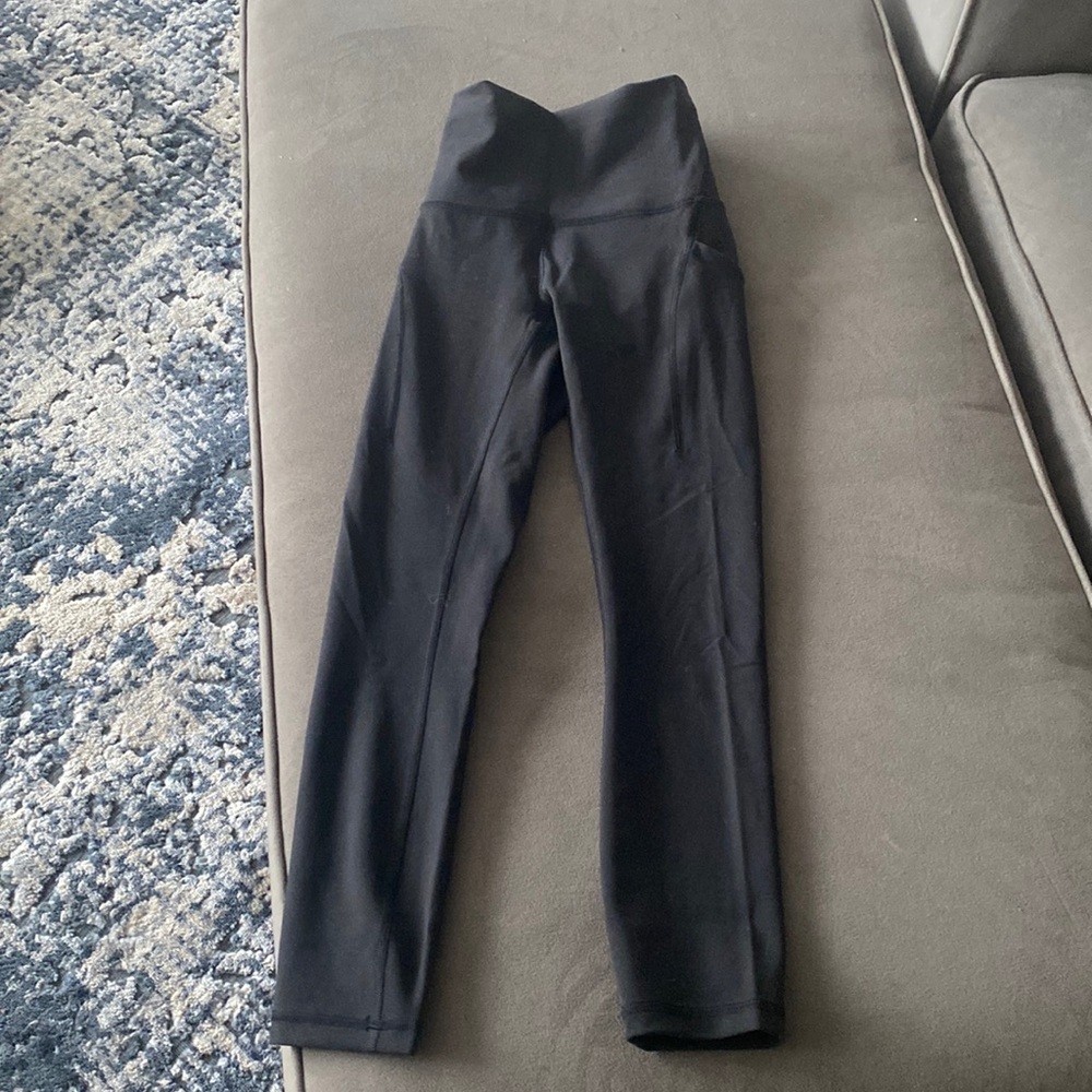 Lululemon Wunder Train HR Crop 23" *Pockets BLK